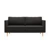 Bellano sohva (2-istuttava) Chenille -verhoilulla - Musta