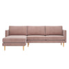 Bellano kulmadivaani (3-istuttava) Cloud verhoilulla - Roosa