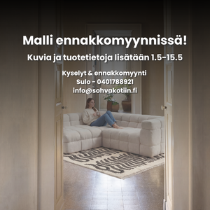 Kupla divaani (4-istuttava) Teddy -verhoilulla ENNAKKOMYYNTI!